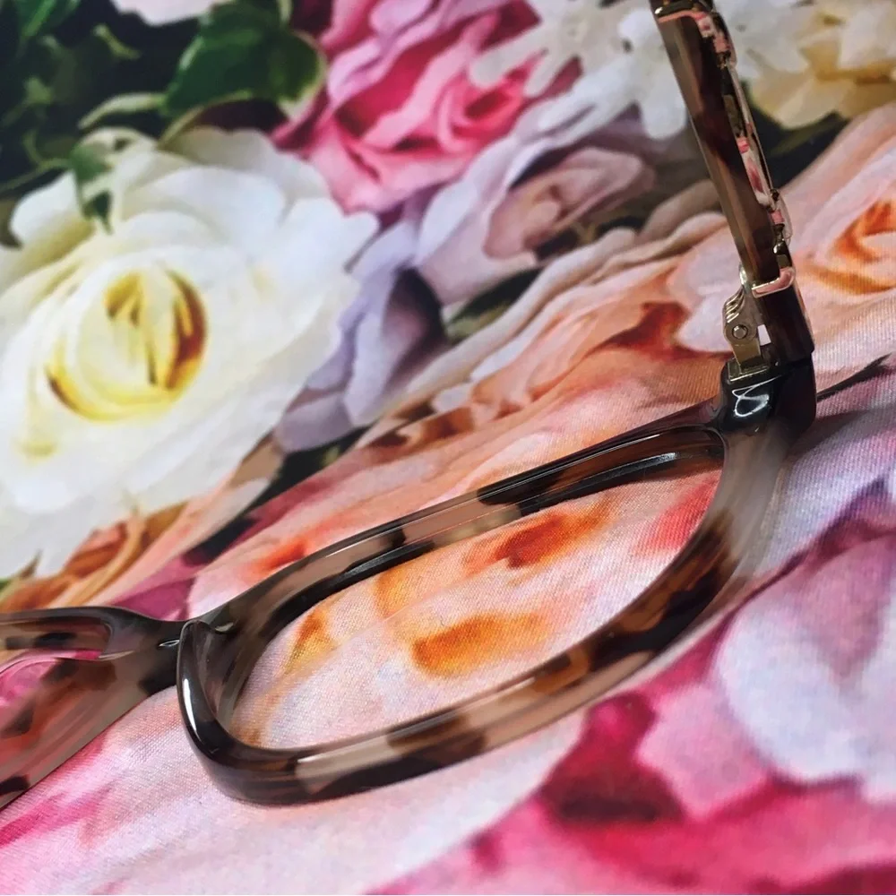 Coach Orange & Black Tortoise acetate Gold horse & carriage logo frames glasses
